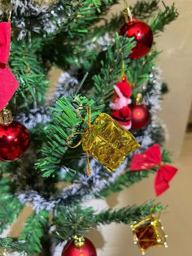 Árvore Natal Grande Decorada Completa 120cm Com Pisca Luxo Cor Verde